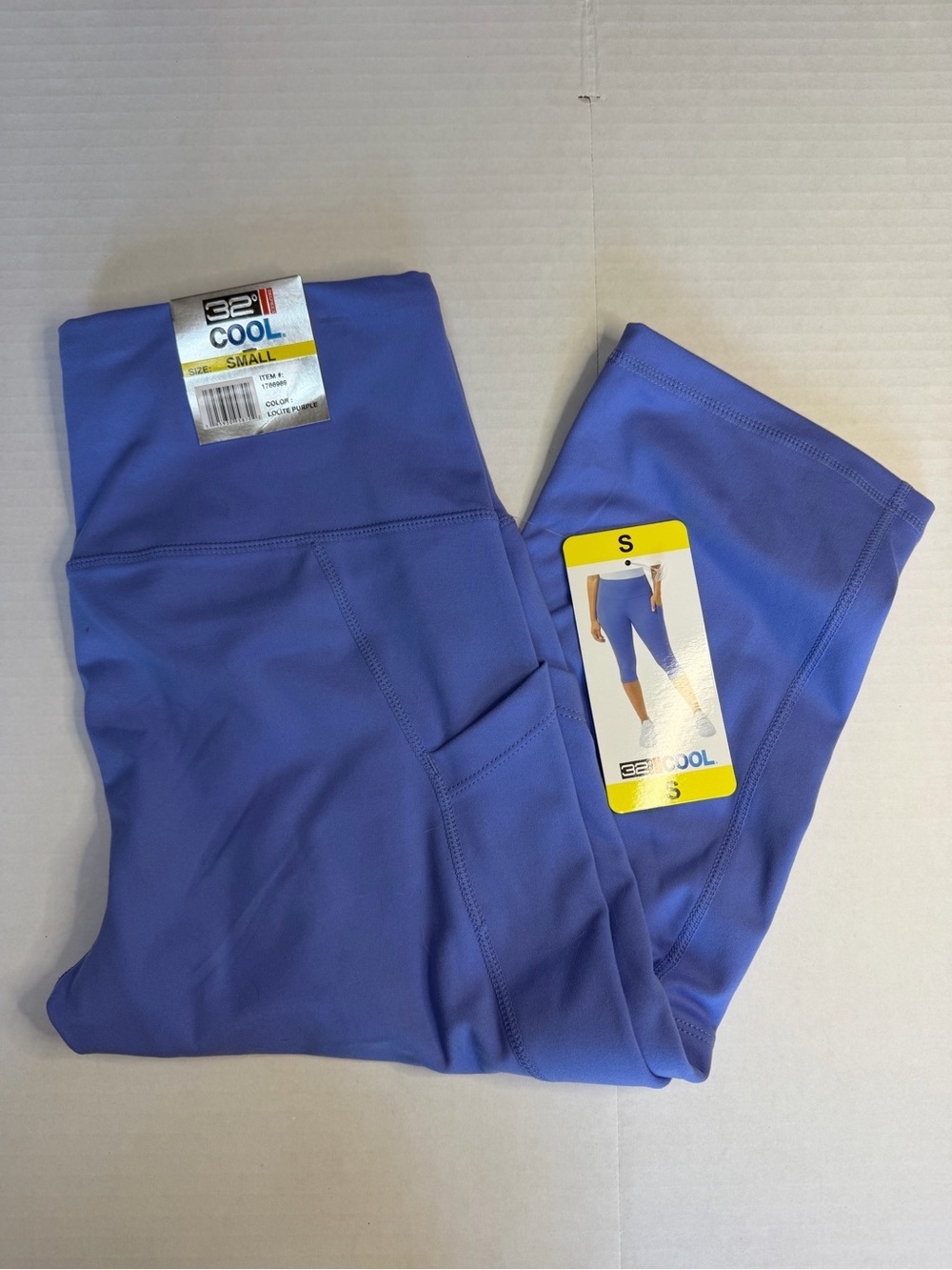 32 Degrees Purple Capri Active Leggings so.r small